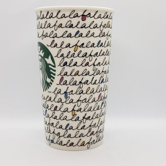 Starbucks Holiday 2011 Series Falalalala Double Walled Ceramic Tumbler - Picture 4 of 6